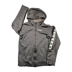 Burton Kids Oak Full Zip Hoodie Youth Large US 12 Black Logo Sweatshirt